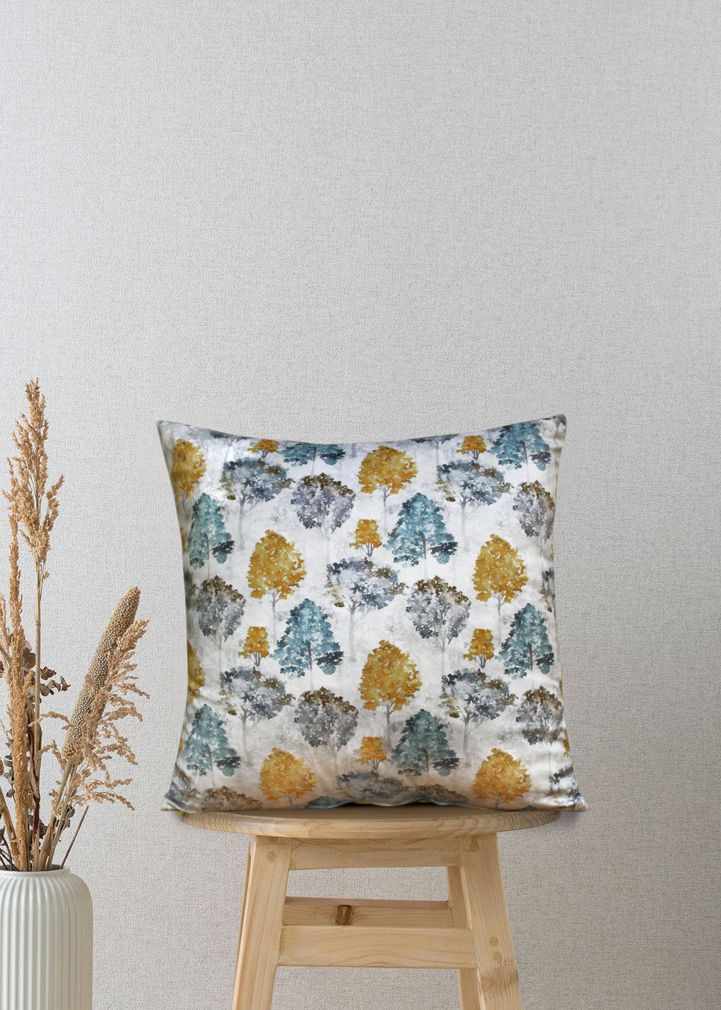 Golden Grove – Add Earthy Charm with Hand-Sketched Autumn Trees (17 x 17 inches)