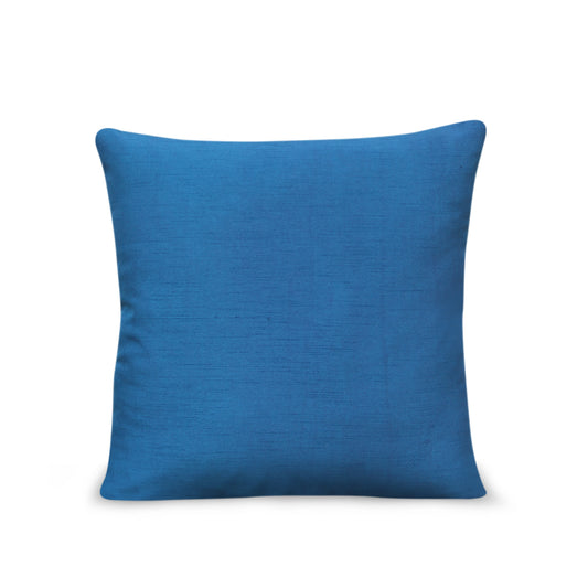Royal Luxe Mid Blue Textured Cushion Cover – 17x17 Inches | Elegant Decorative Pillow