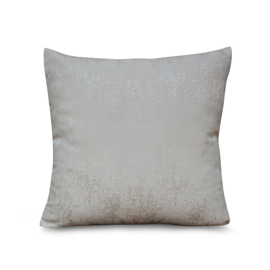 Textured Luxe Warm Grey Jacquard Decorative Throw Pillow Cover, 17x17 Inches
