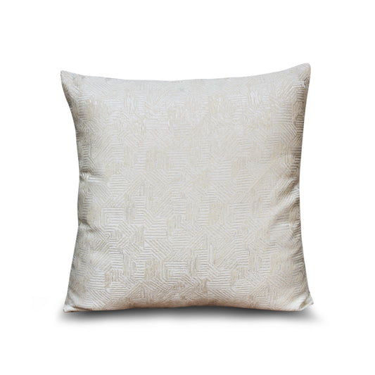 Textured Luxe Jacquard Decorative Throw Pillow Cover, 17x17 Inches