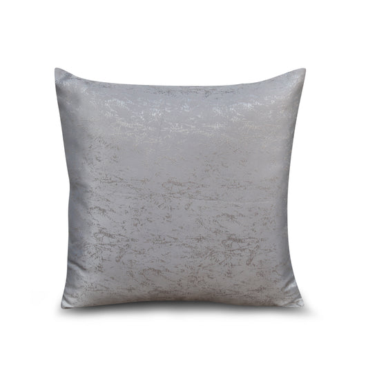 Textured Luxe Cool Grey Jacquard Decorative Throw Pillow Cover, 17x17 Inches