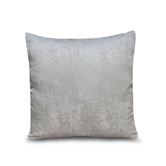 Textured Luxe Ash Grey Jacquard Decorative Throw Pillow Cover, 17x17 Inches