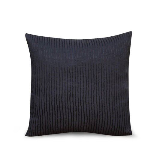 Royal Luxe Black Jacquard Cushion Cover – 17x17 Inches | Elegant Decorative Pillow