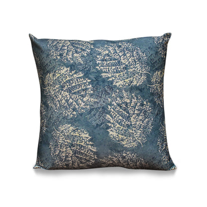 Midnight Fern – Elevate Your Decor With Luxe Blue and Gold Detailing (17x17 inches)