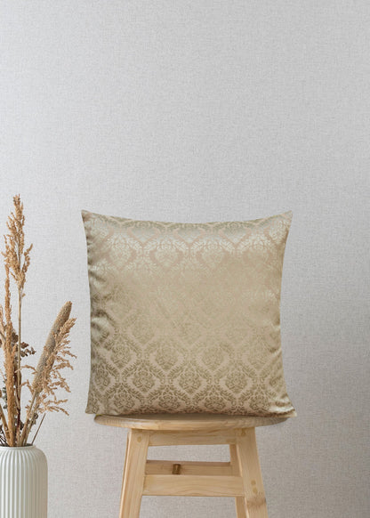 Royal Luxe Coral Reef Jacquard Cushion Cover – 17x17 Inches | Elegant Decorative Pillow