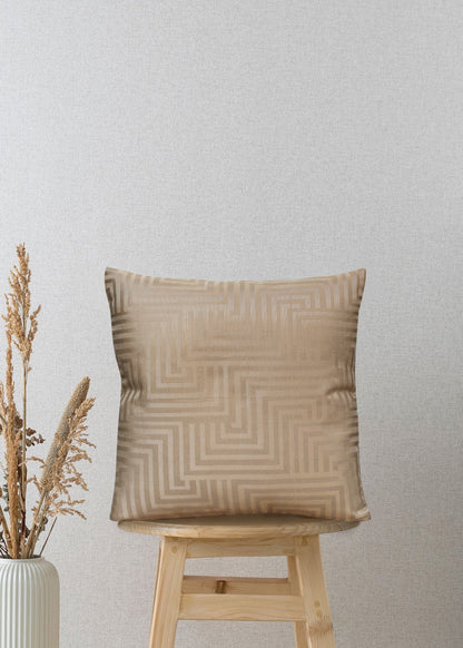 Royal Luxe Mushroom Jacquard Cushion Cover – 17x17 Inches | Elegant Decorative Pillow