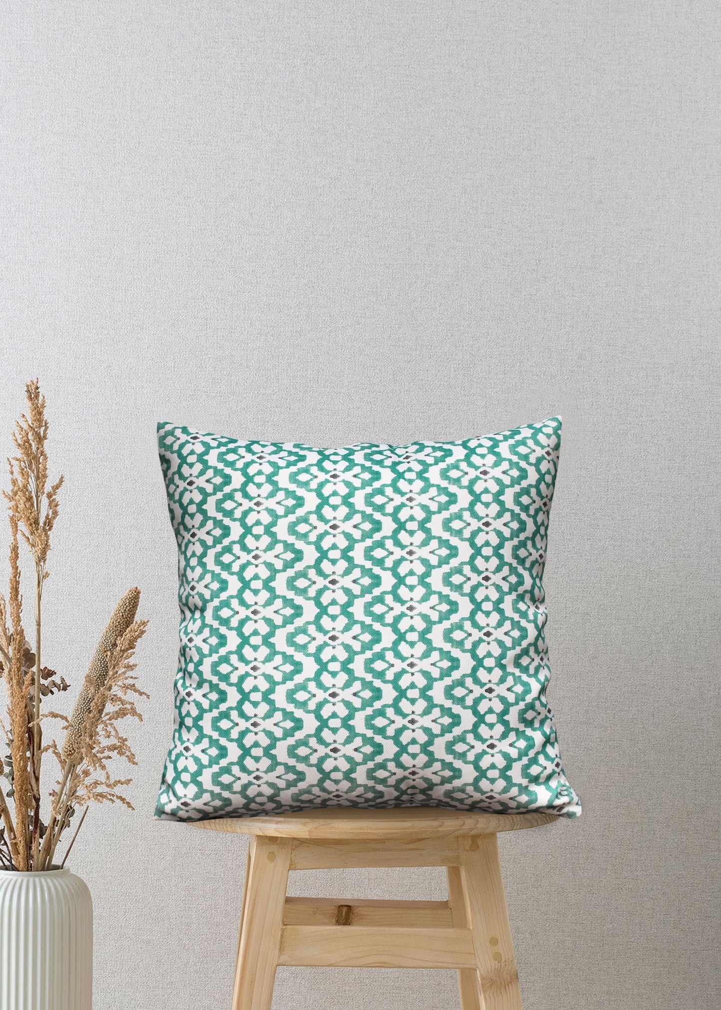 Aqua Rhythm – Add a Cool, Contemporary Touch with Turquoise Geo Vibes (17 x 17 inches)