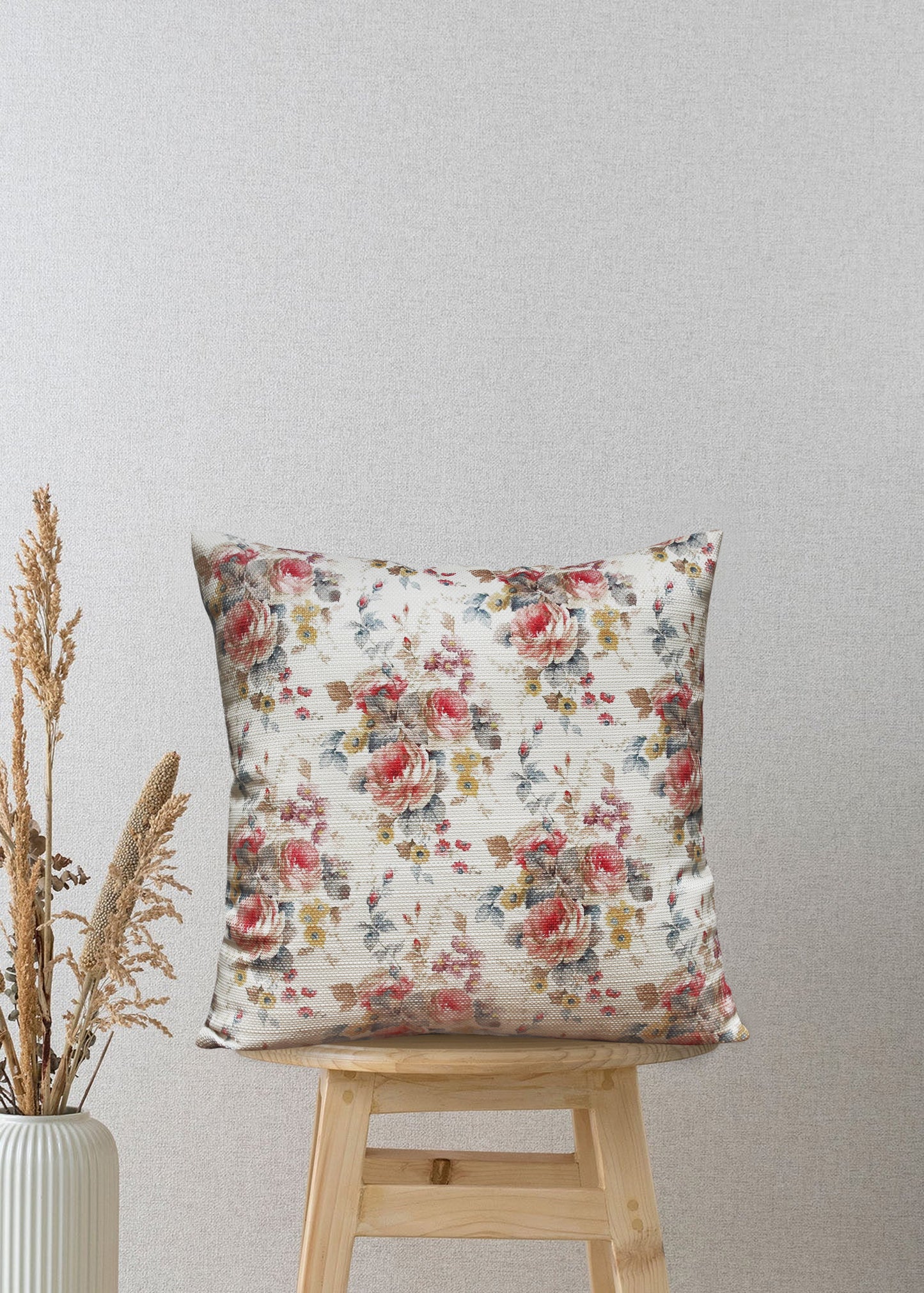 Vintage Rose Garden – Add Timeless Floral Elegance to Your Living Room (17x17 inches)