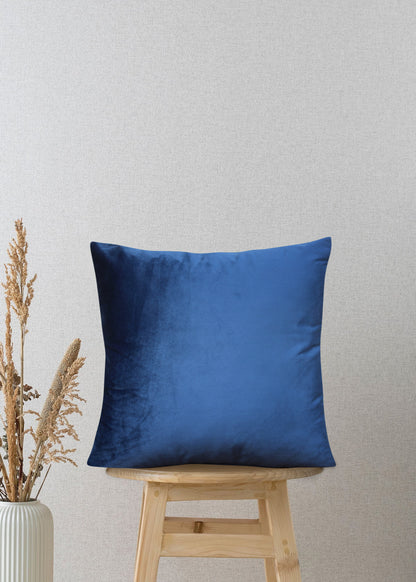 Royal Blue Velvet Cushion – Sophistication & Comfort in One, 17x17 Inches