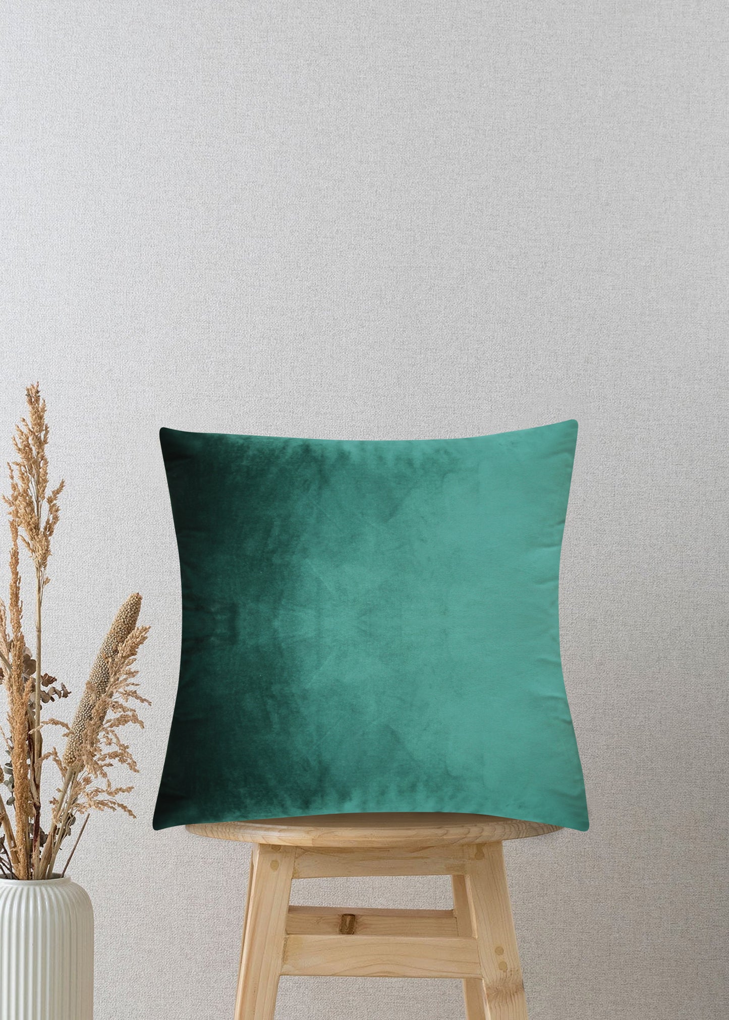 Emerald Green Velvet Cushion – Luxurious & Vibrant Home Accent, 17x17 Iches