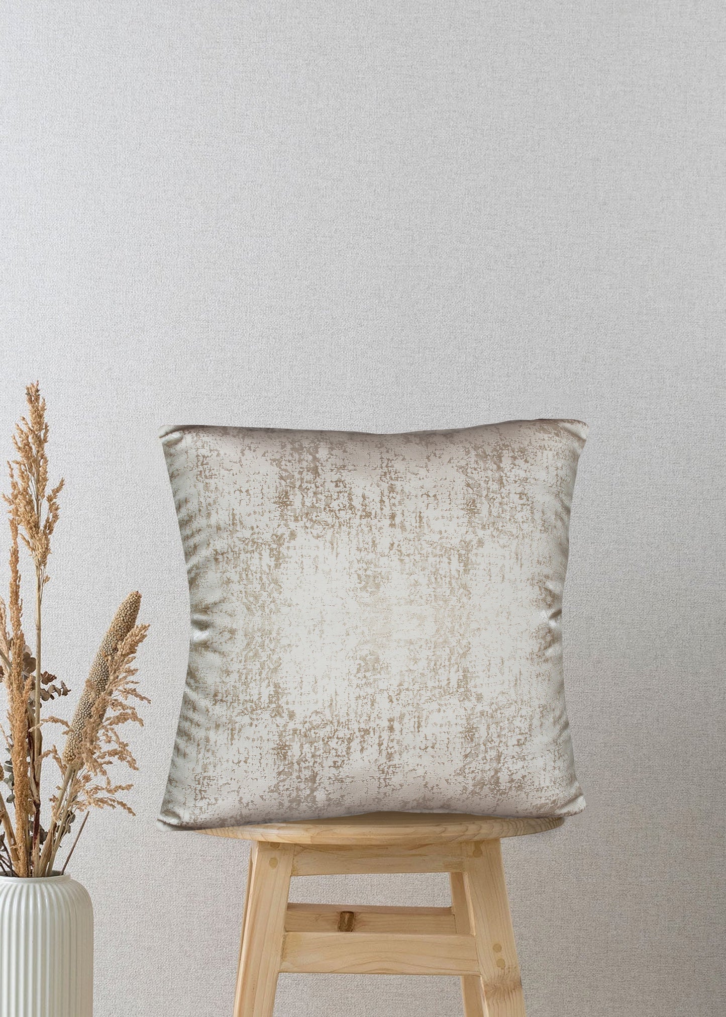 Textured Luxe Mountain Mist Jacquard Decorative Throw Pillow Cover, 17x17 Inches