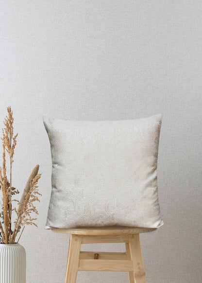 Textured Luxe Jacquard Decorative Throw Pillow Cover, 17x17 Inches