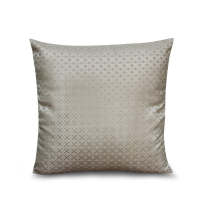 Textured Luxe Warm Grey Jacquard Decorative Throw Pillow Cover, 17x17 Inches