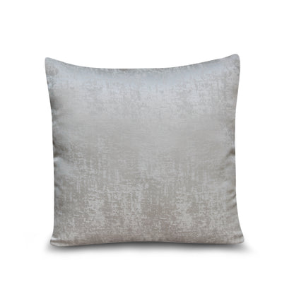 Textured Luxe Ash Grey Jacquard Decorative Throw Pillow Cover, 17x17 Inches