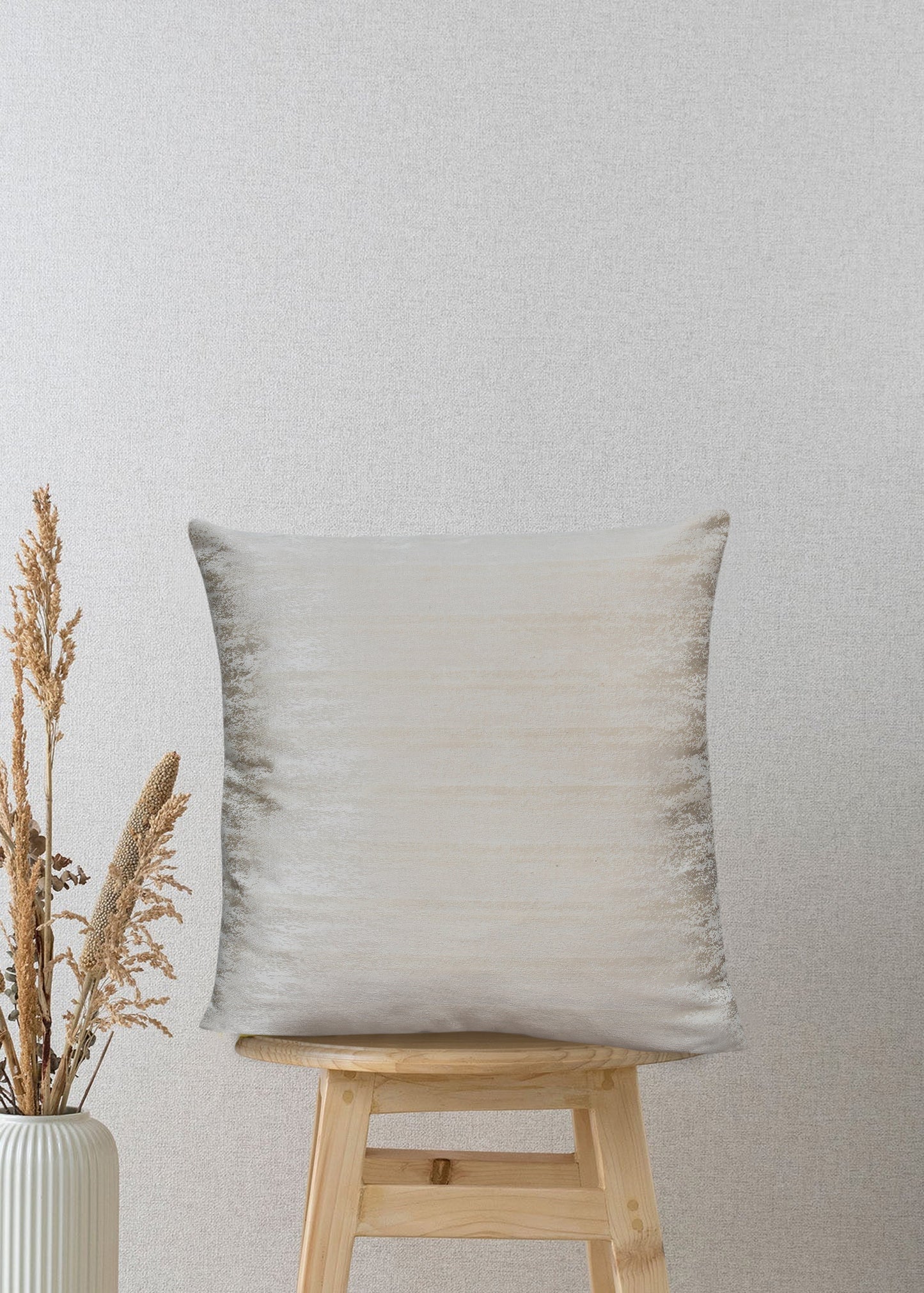 Textured Luxe Grey Cloud Jacquard Decorative Throw Pillow Cover, 17x17 Inches