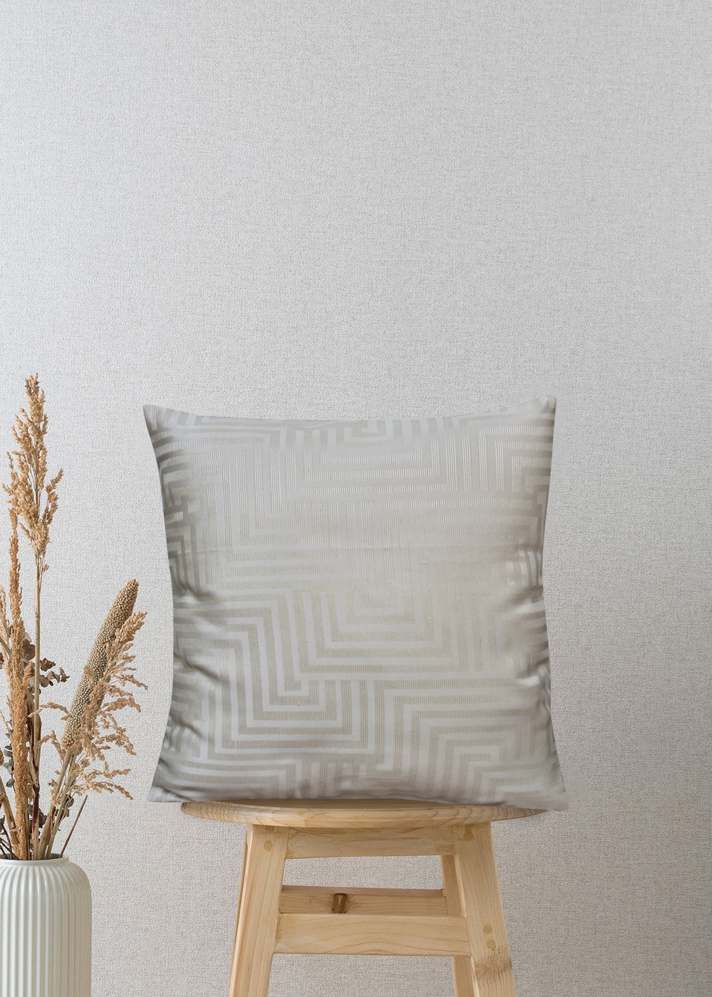 Royal Luxe Cotton Seed Jacquard Cushion Cover – 17x17 Inches | Elegant Decorative Pillow
