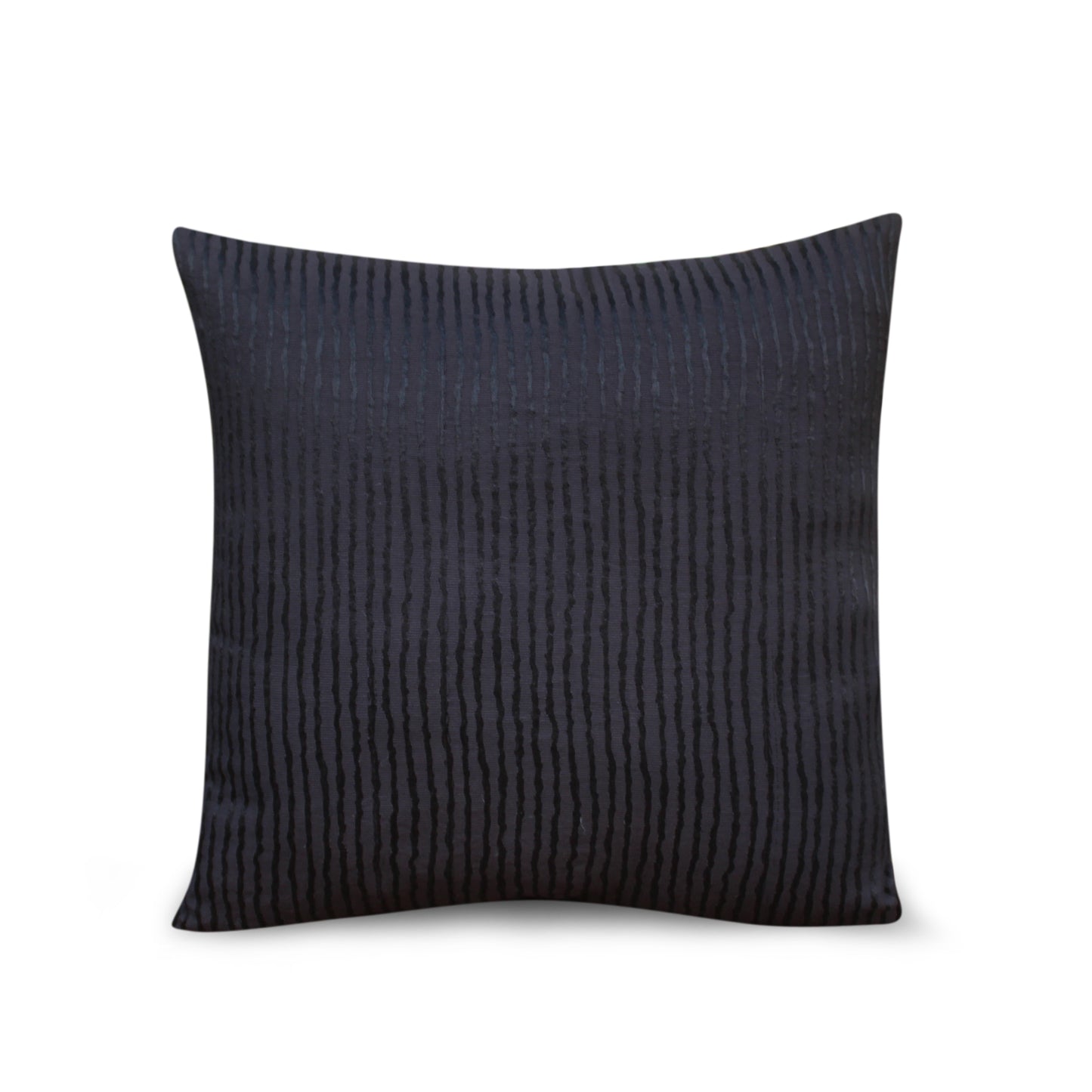 Royal Luxe Black Jacquard Cushion Cover – 17x17 Inches | Elegant Decorative Pillow